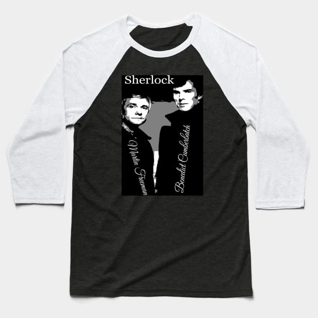 Sherlock Baseball T-Shirt by d1a2n3i4l5